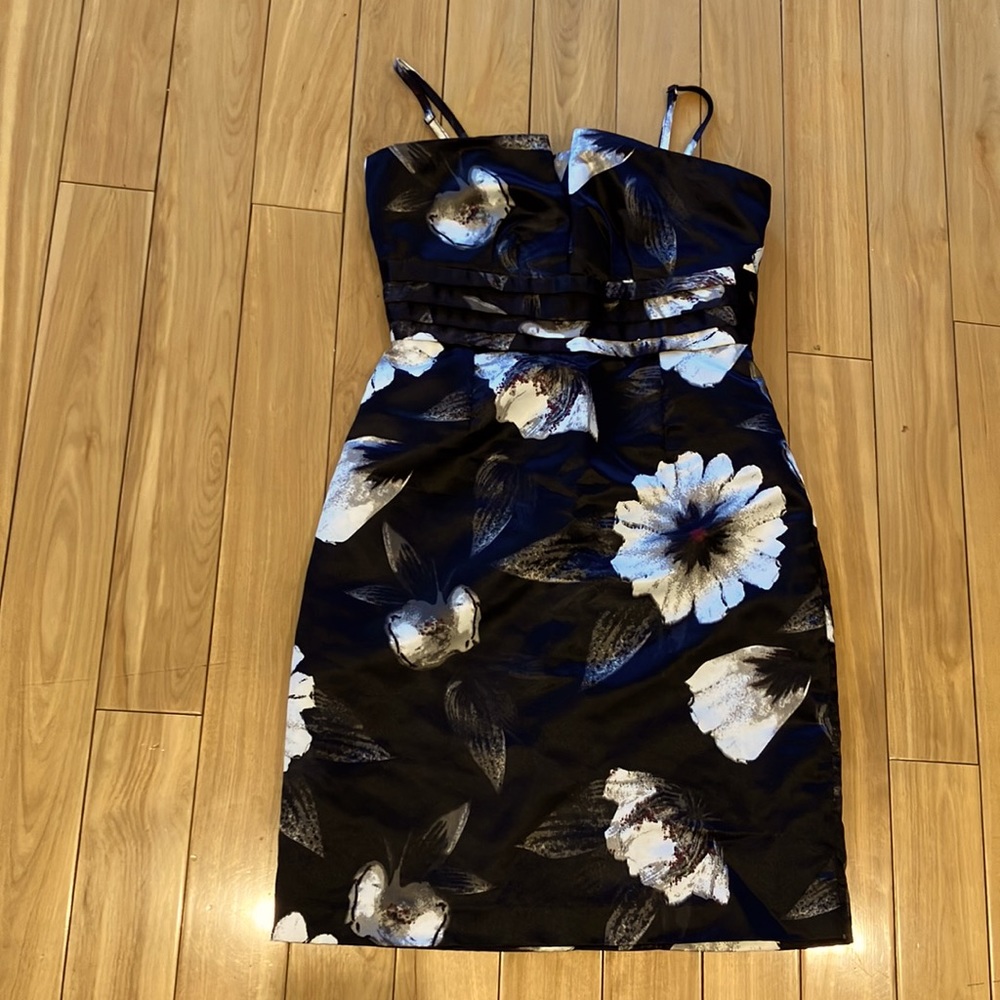 NWOT Satin dress printed floral